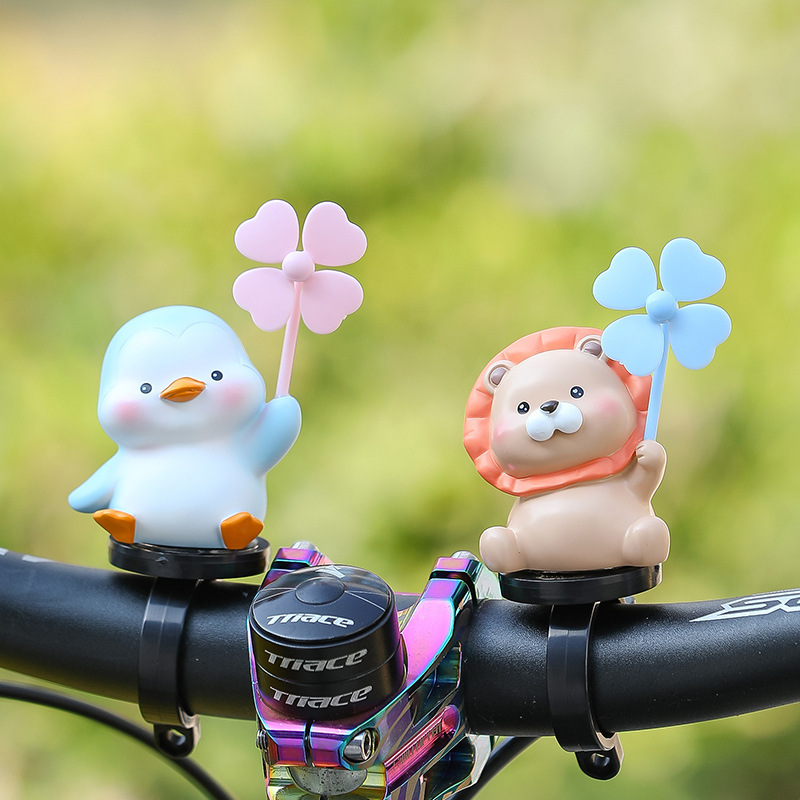 Internet celebrity mini car interior decoration supplies cartoon cute small animal windmill park car bicycle decorations New