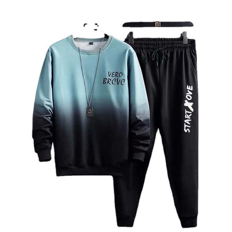 Sports Suit Men's Spring and Autumn Casual Sweatshirt Men's Suit Matching Handsome Fashionable Brand Loose Men's Clothes