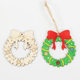 christmas decoration wooden pendant diy hand painted graffiti wood chip laser cut blank board christmas tree decoration
