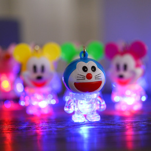 2021 Pendant Flash Cartoon Year of the Ox Luminous Keychain Micro-business Push Activity Small Gift Gift Doll Toy