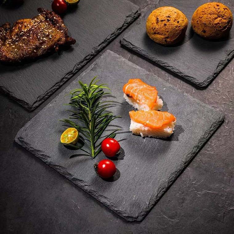 Тарелка для сыра шифера в японском и корейском стиле, плоская тарелка, Западная тарелка, каменная тарелка в японском стиле, поднос для стейка и фруктов