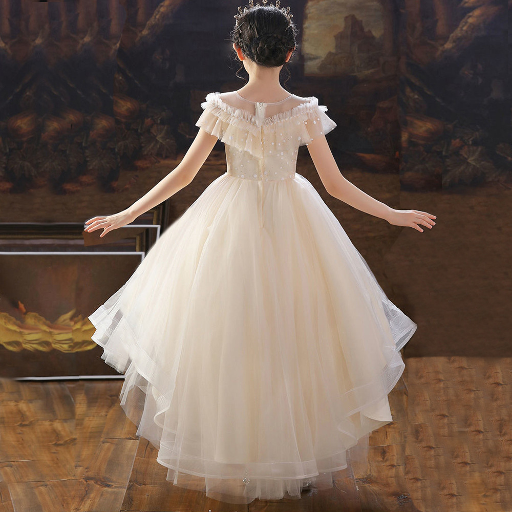 Wholesale Children's Dress European and American Summer Flower Girl Children's Wear Trailing dress Piano Dress Girls Princess Dress
