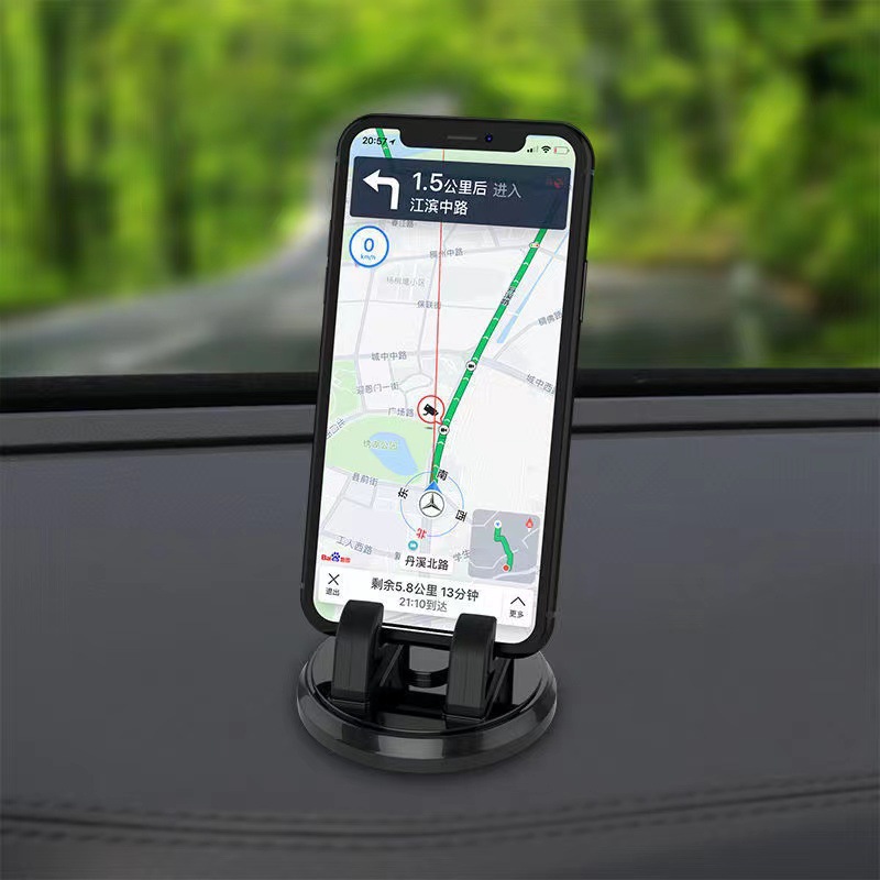 Car mobile phone bracket rotating base car desktop instrument panel navigation mobile phone 360 degree silicone center console frame