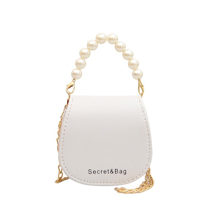 Mini Small Bag Women's 2023 Spring and Summer New Korean Style Cute Pearl Crossbody Bag Western Style Shoulder Crossbody Chain
