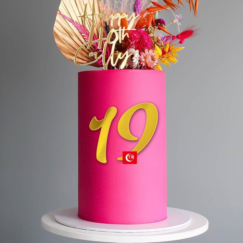 TX cross-border acrylic side insert number 26 English letters free combination letter set cake insert