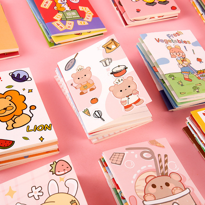 Cute Mini Notebook Student Portable Pocket Notebook Soft Copy Note Office Stationery Notepad
