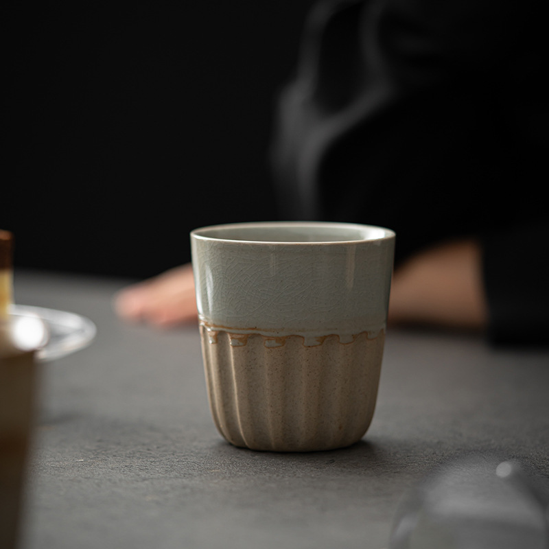 Retro stoneware coffee cup Japanese-style simple ceramic kiln water Cup home office mug tea cup