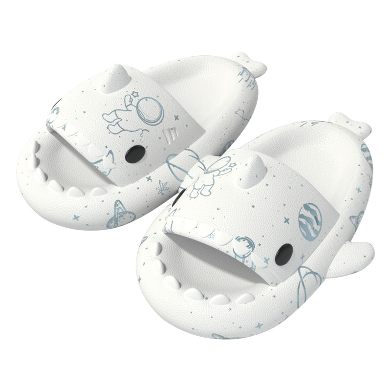 Stomping Shark Slippers for Women - Summer Outdoor Wear Indoor Home Bathroom Shower Thick Sole Anti-Slip Cool Slippers for Men