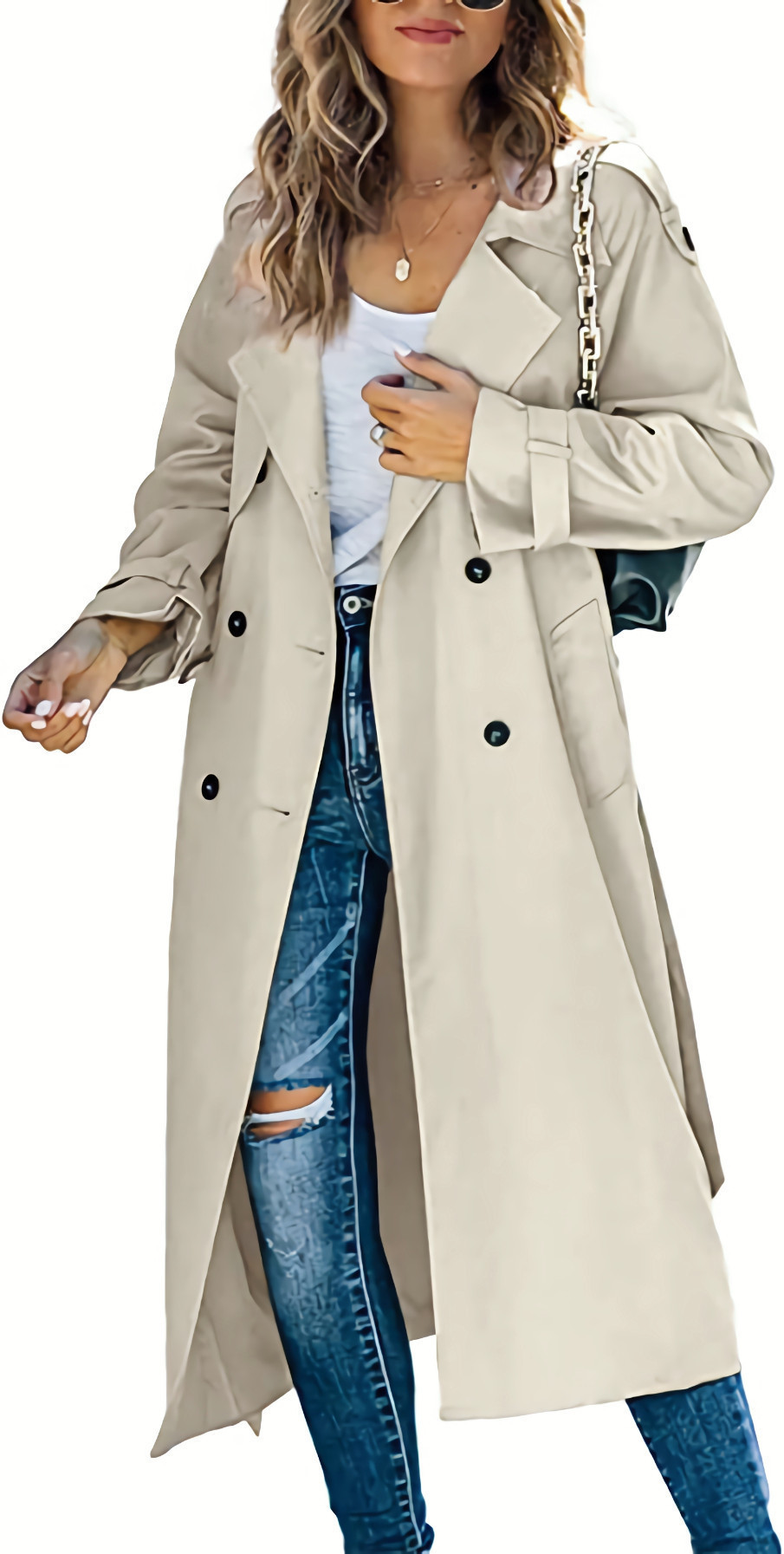 Spot! Amazon Independent Station Cross-border European and American Women's Winter and Autumn Coat Coat Foreign Trade 2023 Coat