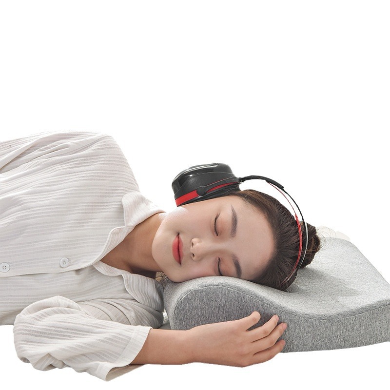 Ear pillow non-pressure 3M sound insulation earphone adapter special hole single ear protection memory foam neck protection pillow core