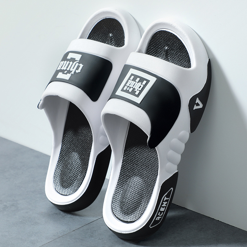 Slippers Men's Summer Home Non-slip Thick Bottom Feeling 2024 New PVC Jieyang Plastic Sandals Wholesale