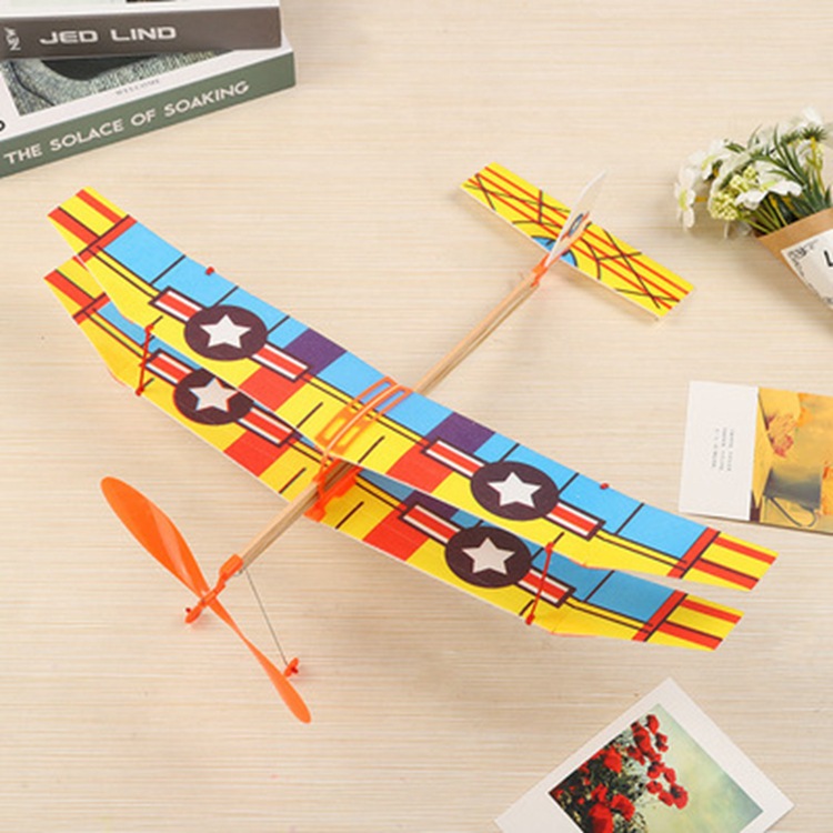 Factory Direct supply rubber band power three-dimensional aircraft model aircraft primary and secondary school students competition Thunderbird rubber band aircraft