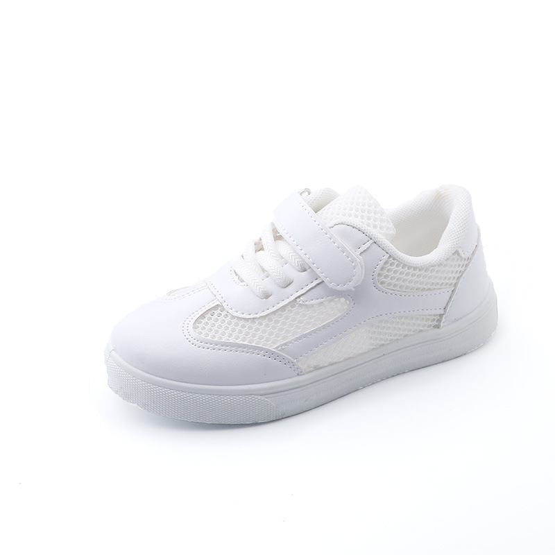 Children's net shoes 2023 new spring and summer men's and women's net surface small white shoes medium and large children's hollow student Net panel shoes tide