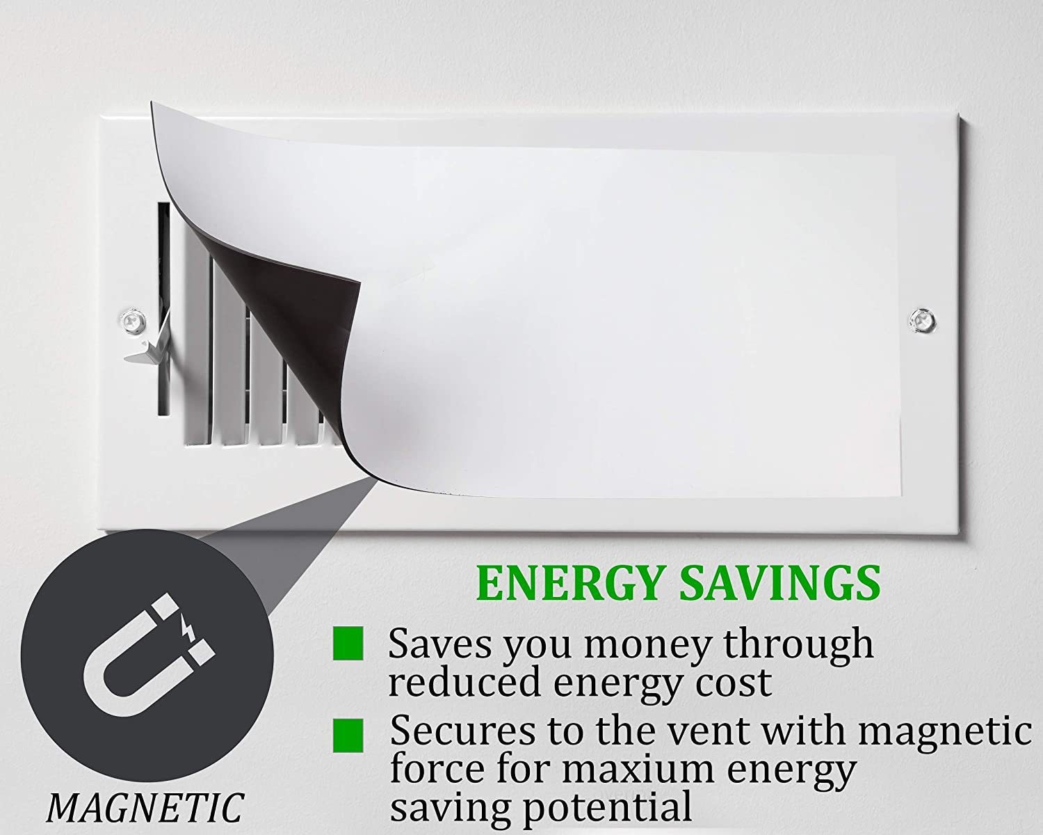 Factory spot Ins Amazon cross-border white magnetic vent cover strong suction Vent Covers