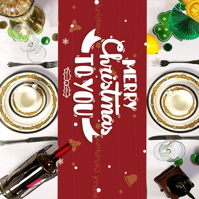 Amazon New Christmas Table Flag Holiday Party Atmosphere Decoration Restaurant Tablecloth Source Factory Wholesale