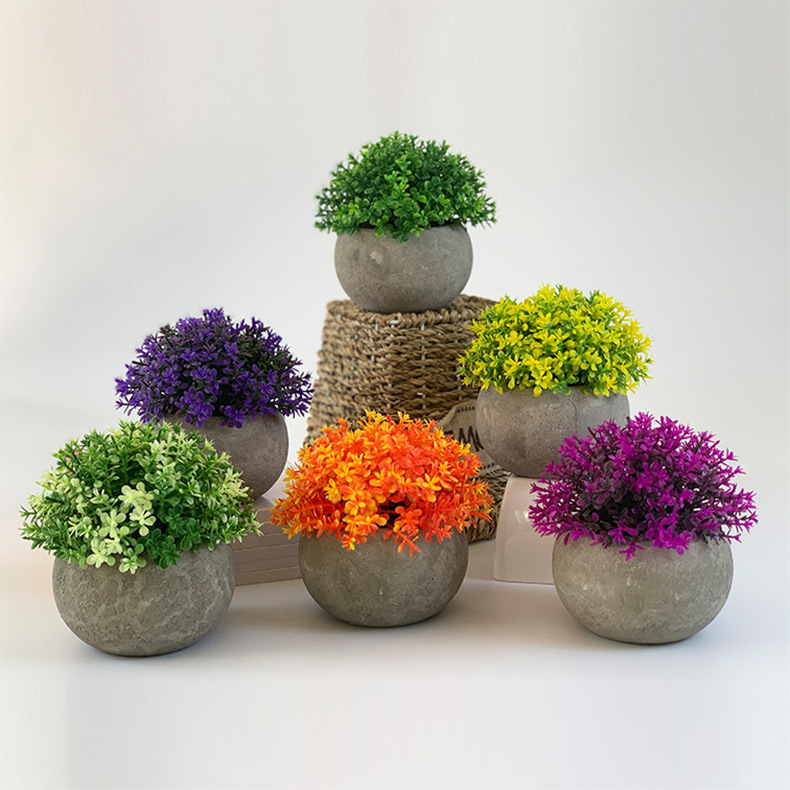 Amazon Explosions Combination Simulation Potted Plant Nordic Style Home Desktop Decoration Green Plant Mini Simulation Plant Bonsai
