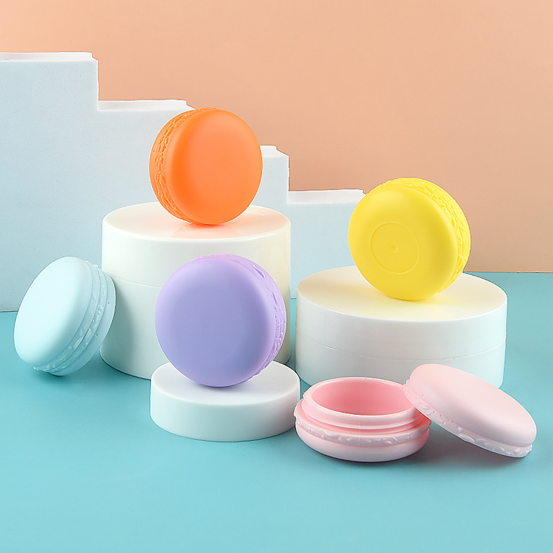 5ml10g cream box color Macaron sub-packaged jar lip eye mask emulsion small sample plastic empty bottle packaging material