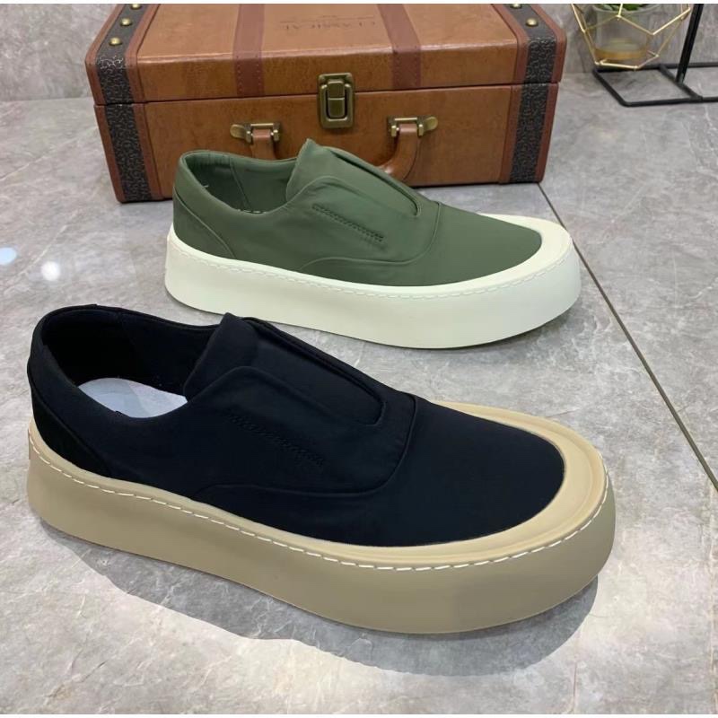 2024 New Ice Silk Lycra Technology Cloth Casual Slip-on Soft Bottom Soft Face Men's Shoes Fashion High-end Business