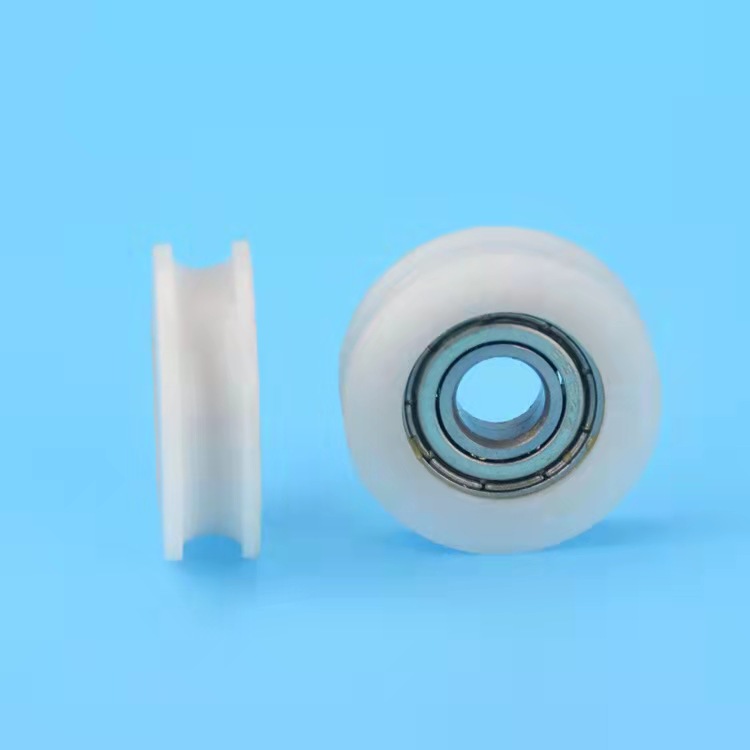 U-groove engineering plastic coated 626 bearing pulley track rolling pulley size 6*22*7mm