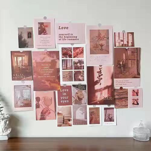 ins beautiful landscape art wall stickers room bedroom wall decoration poster self-adhesive stickers background photo props