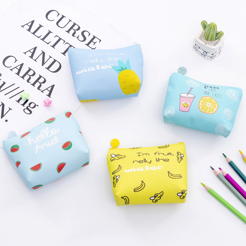 Cute cartoon coin purse pu multi-functional coin key storage bag cross-border hot selling logo printing