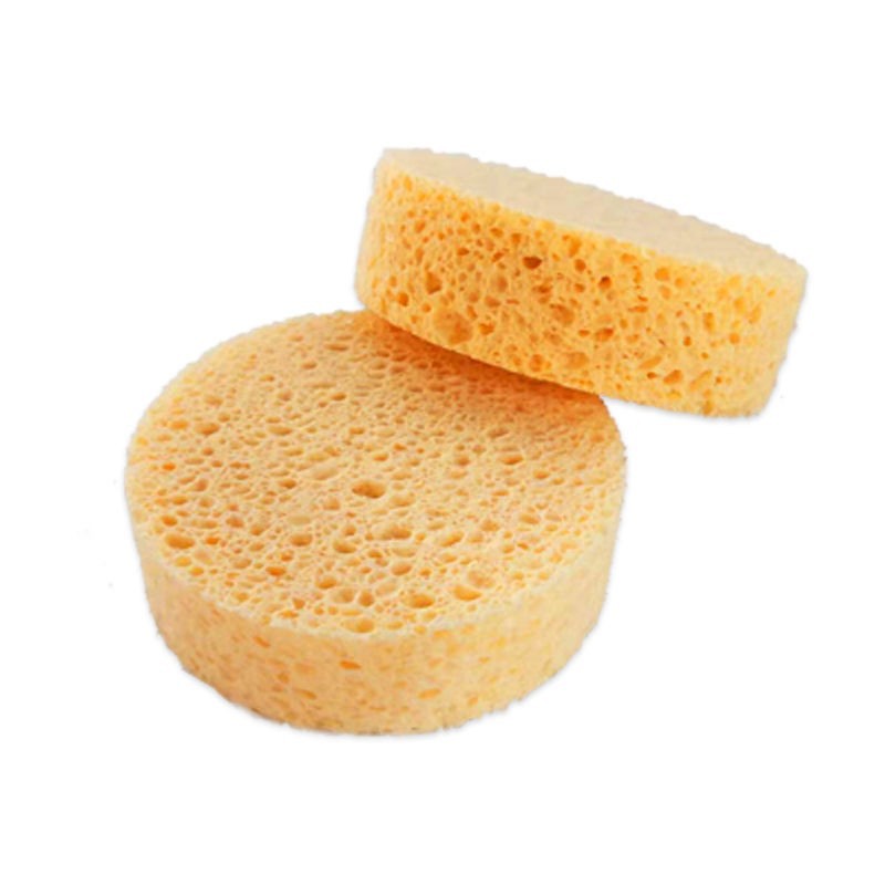 Wooden Paddle Sponge Face Cleansing Face Cleansing Face Punch Makeup Remover Powder Punch Round Cleansing Compressed Wood Pulp Cotton
