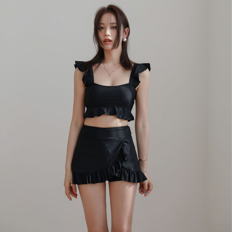 Split Swimsuit Women's Skirt Style Conservative High Waist 2022 New Korean Style Fresh Style Foreign Trade Hot Spring Vacation Swimsuit
