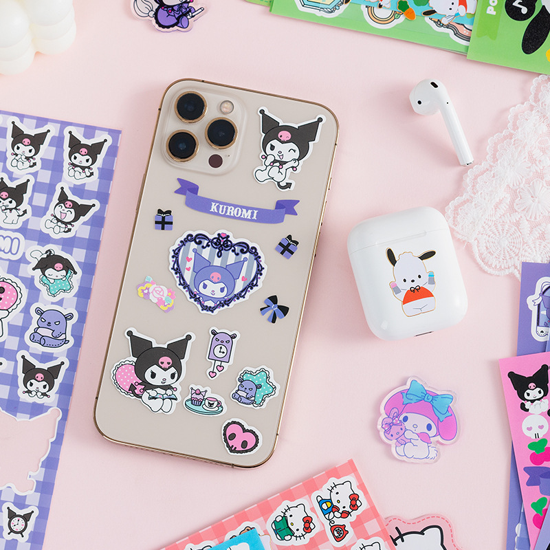 Moe Material Supply Station Series Cartoon Animation Paper Sticker Set diy Hand Account Goo Card Decorative Material Sticker