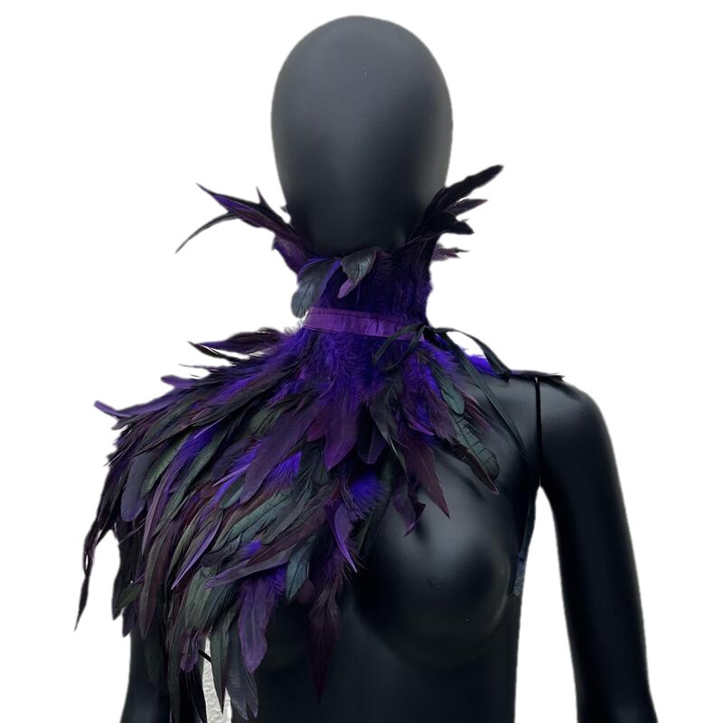 Amazon 11 Color Gothic Style Feather Word Shawl Stage Show Masquerade Halloween Costume Accessories