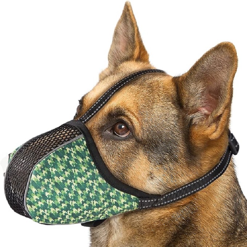 Cross-border anti-bite dog mouth cover mesh cloth breathable anti-barking anti-mess eating pet mask large and small dog mouth cover