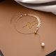 2078# Pearl willow leaf bracelet