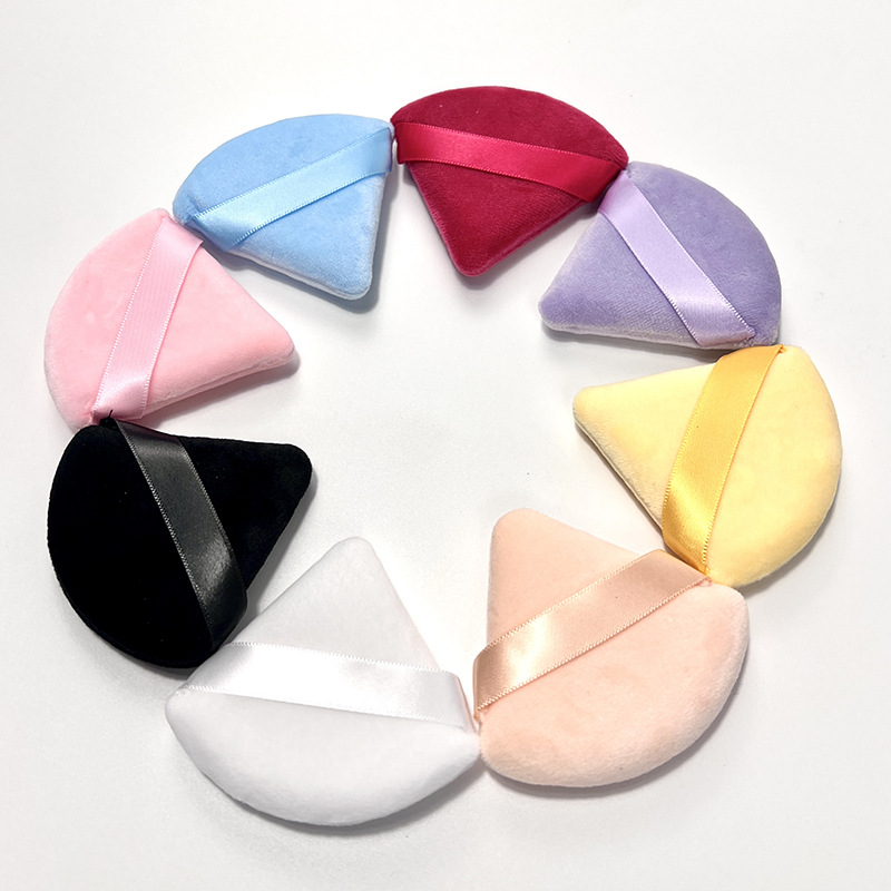 In stock delivery shop products can be matched with large triangle makeup cotton candy puff according to packaging specifications and colors