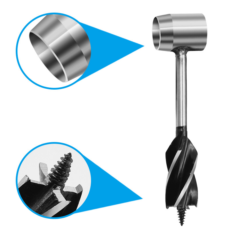 Outdoor survival drill woodworking hand drill camping handmade drill bit stick drill Wood drilling firewood splitting tool suit