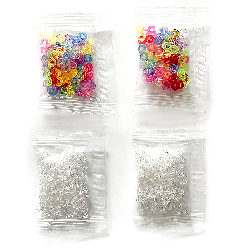 レインボーゴムブレスレットアクセサリー48粒sバックルコネクタsクリップsバックルアクセサリーsclipsアクセサリー透明カラー|undefined