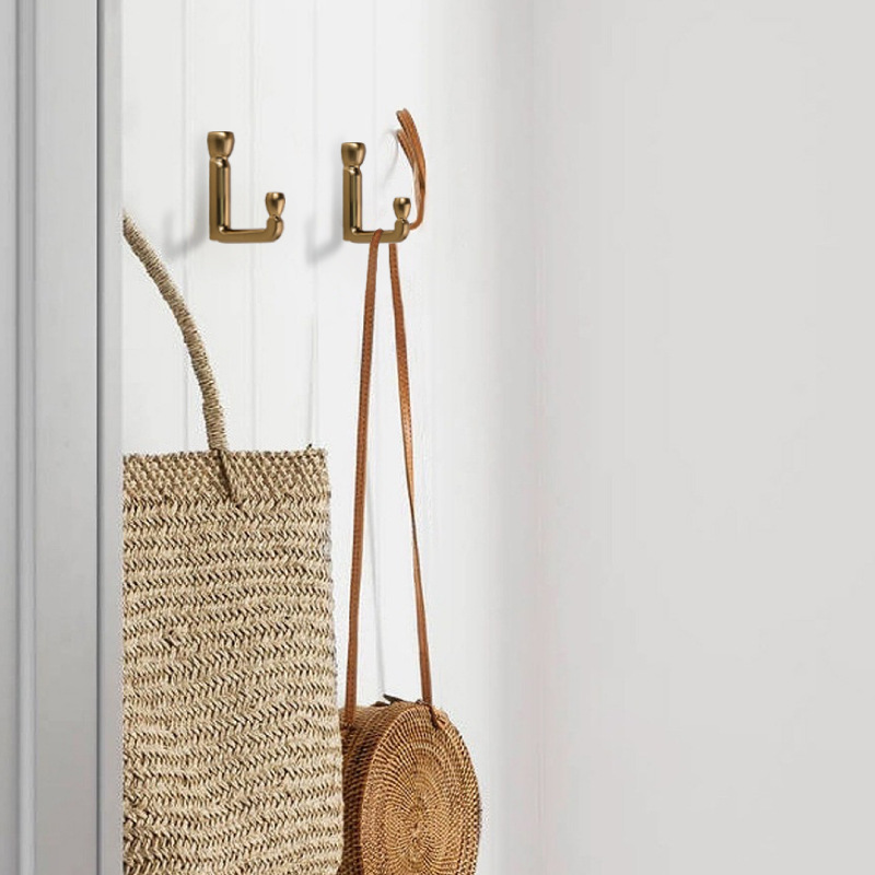 New Style Simple French Style Clothes Hook Single Hidden Screw Hallway Clothes Hook Zinc Alloy Light Luxury High-end Clothes Hook