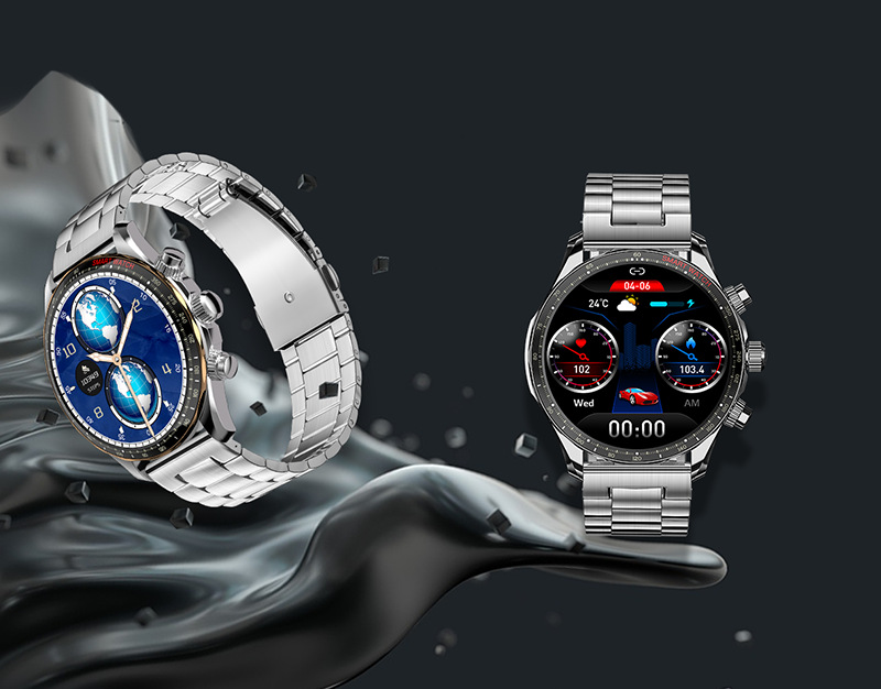 Cross-border Y99 smart watch compass 1.43AMoled real blood oxygen traditional Bluetooth music watch strap call