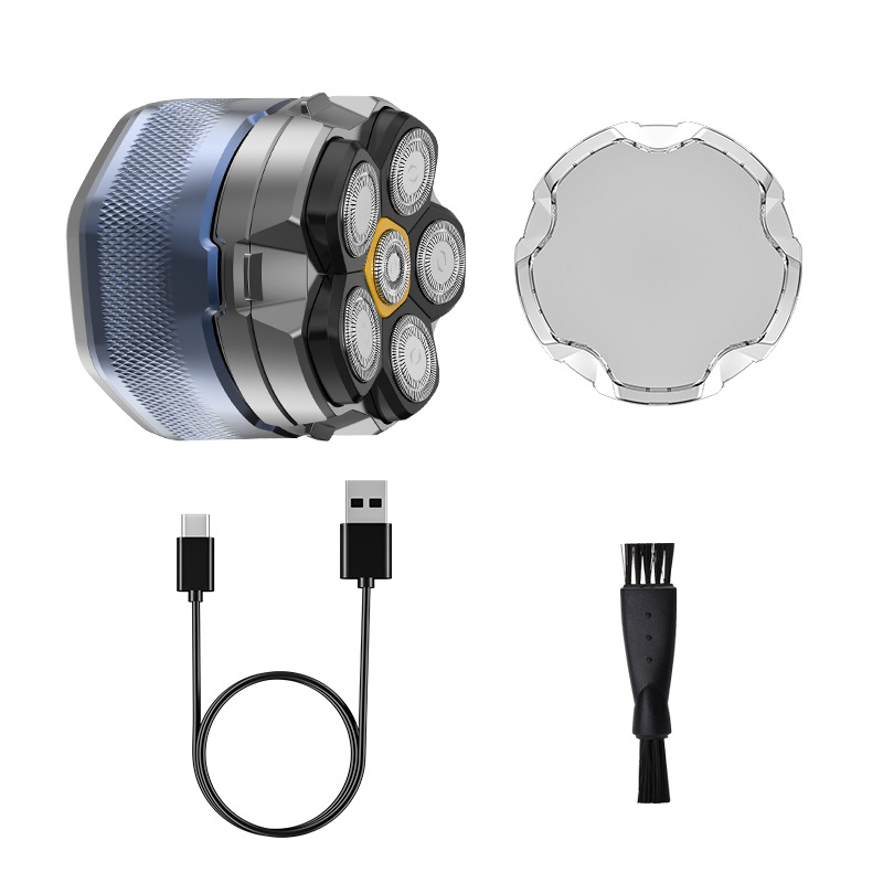 The new electric shaver six head body washable razor magnetic suction intelligent optical head machine