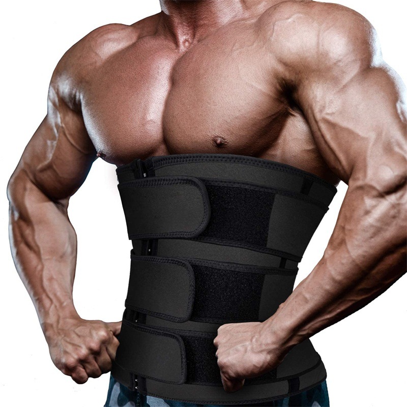 Men's European and American sports body shaping belt fitness corset belt body shaping belly shaping belt sweat belly contracting corset belt_voghion.com