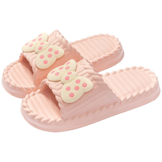 Slip-on Slippers for Women Summer Home Indoor Thick-soled Household Bathroom Non-slip Mute Couple Sandals and Slippers for Men
