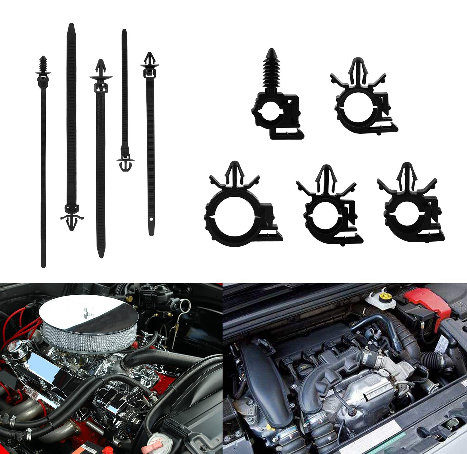 Wholesale car 150PCs boxed buckle 150 pieces car cable harness clip combination fastener wiring harness buckle clip