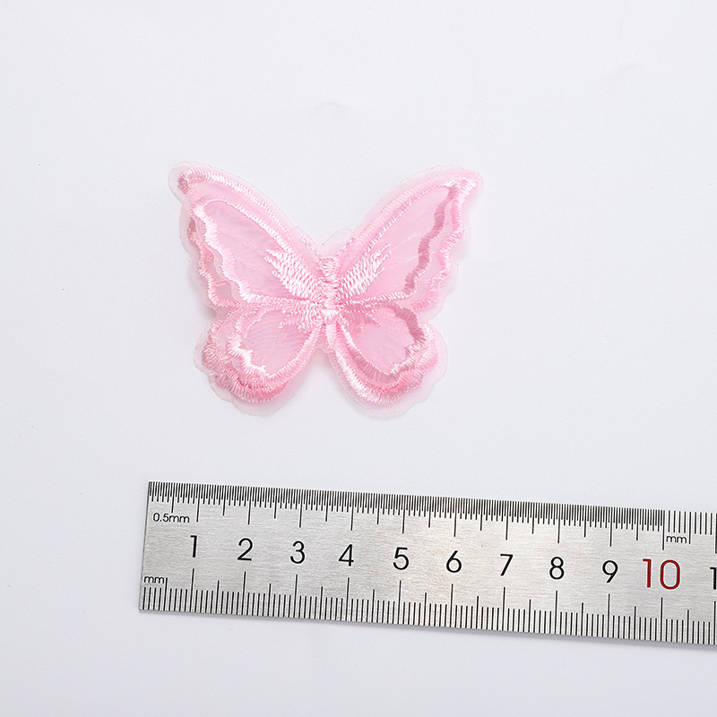 Double Embroidered Mesh Lace Butterfly Flower DIY Hanfu Wedding Dress Headwear Accessories Handmade Accessories Spot Hair