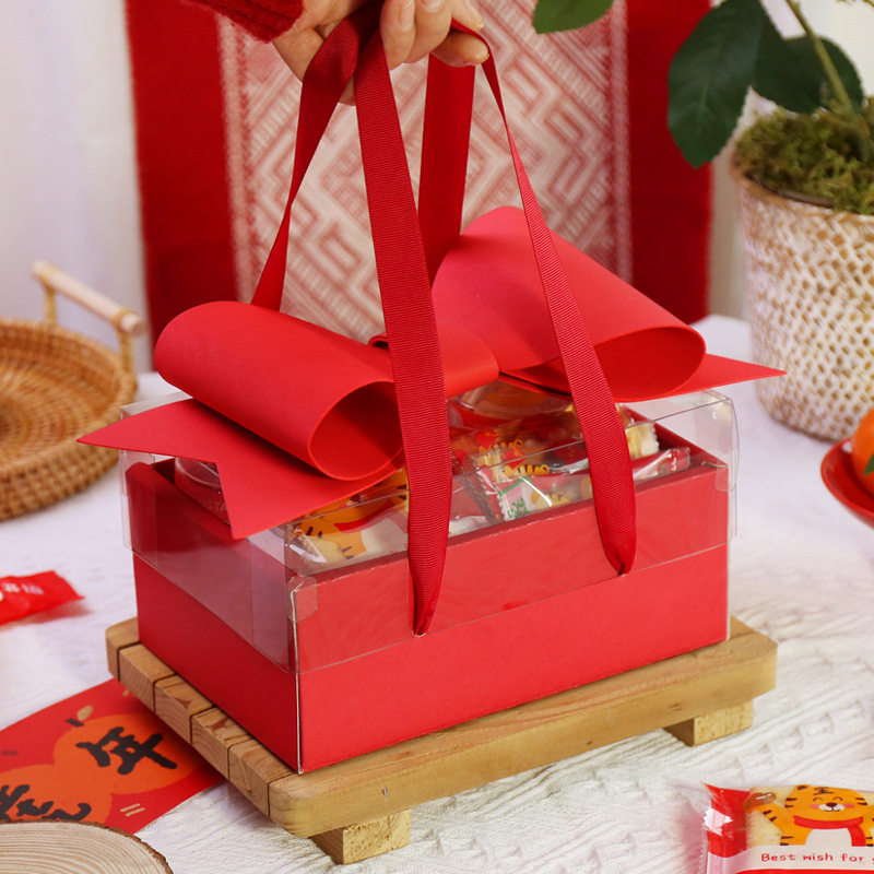 2025 New Year Portable Room Temperature Corrugated Packaging Box Nougat Snowflake Crisp Dried Glutinous Rice Boat Gift Box