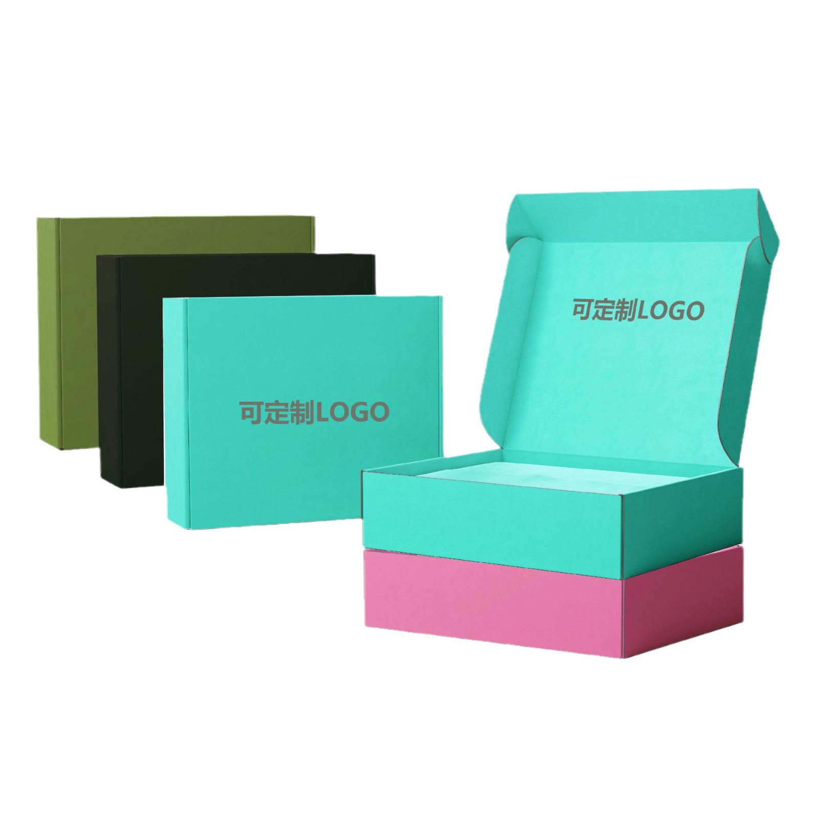 In stock color aircraft box carton black aircraft Box square express box white aircraft box packaging box