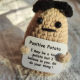 Cross-border emotional cucumber hand-made potato positive energy ornaments wool crocheted finished wholesale
