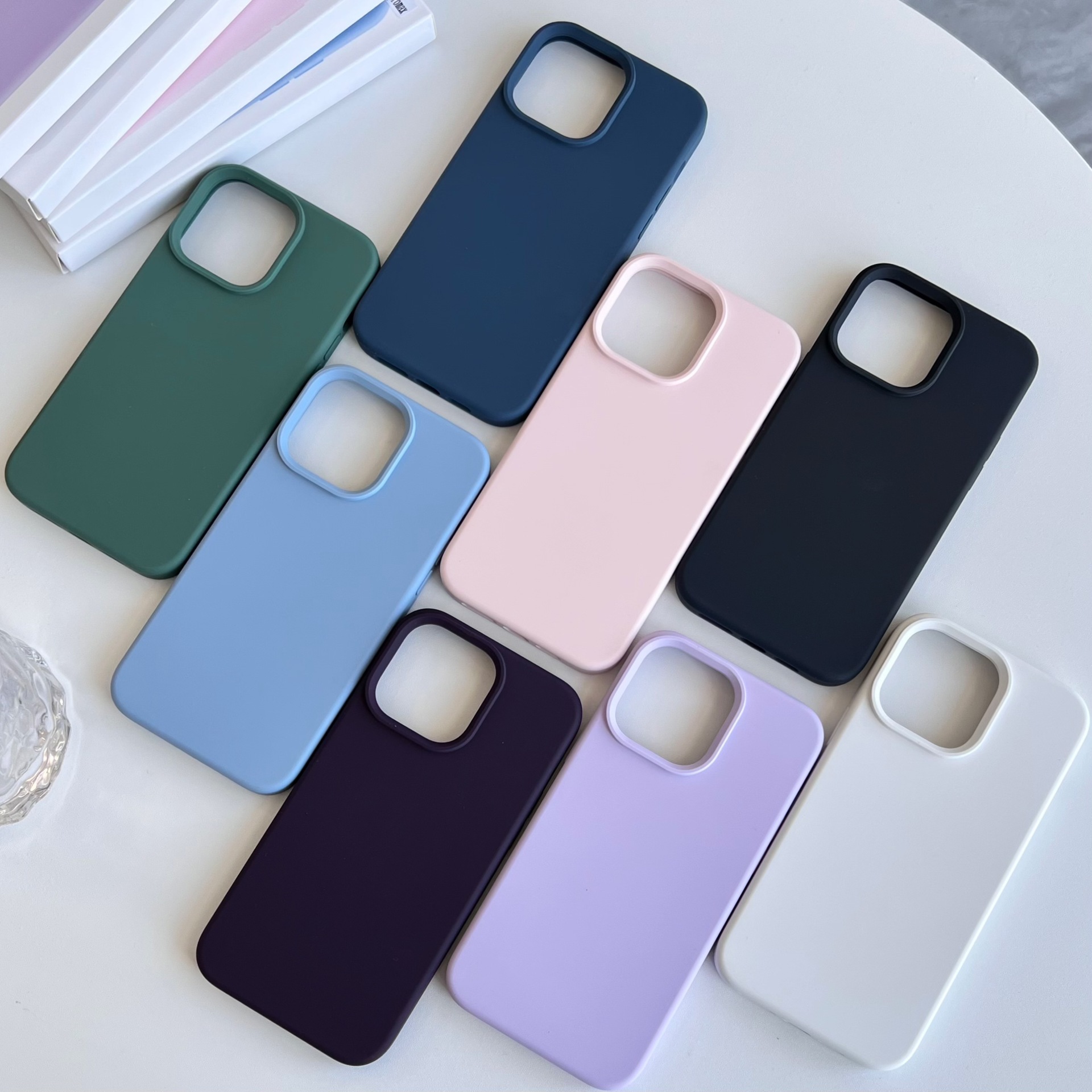 Для iPhone14promax жидкий силиконовый чехол для телефона Apple 15 сплошной цвет все включено Магнитная анимация все включено