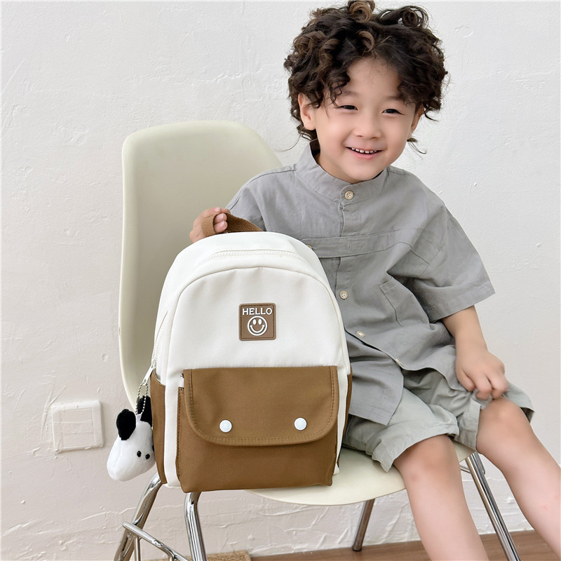 New Children's Kindergarten Schoolbag Boys and Girls Childlike Solid Color Fashion Backpack Large Capacity Backpack
