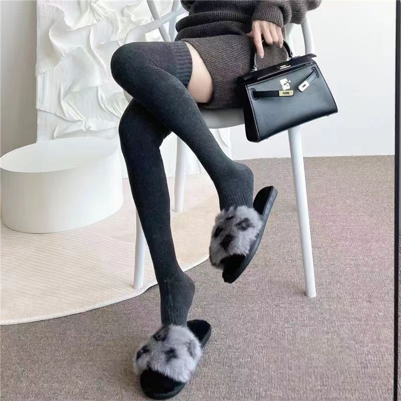 秋冬モデルの日系純色の膝の靴下の靴下の女性が厚くて暖かいです。|undefined