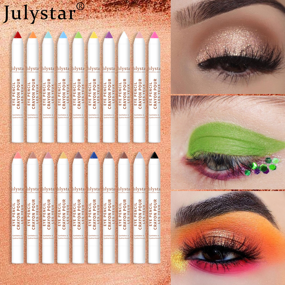 Cross-border European and American makeup polarized monochrome eye shadow stick foreign trade beauty makeup explosions matte micro-flash eye shadow Cosmetics Wholesale