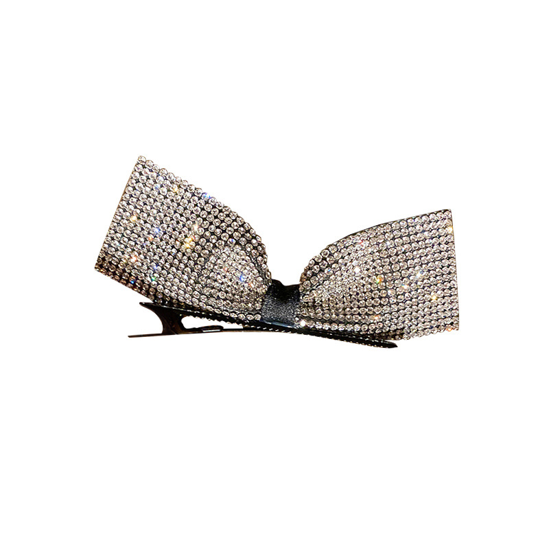 High-grade Rhinestone Bow Headwear Hairpin Women's Summer Side Cyber Celebrous Side Clip Hairpin Hair Accessories 2021 New Style for Women