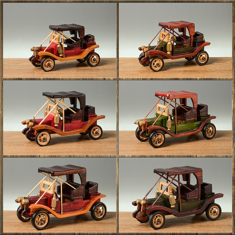 Vintage Wooden Vintage Car Decoration Creative Home Desktop Vintage Car Model Decoration Decoration Wooden Crafts